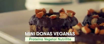Video mini donas veganas con proteína vegetal